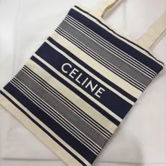 【CELINE】セリーヌノベルティ トートバッグ　エコバッグ ネイビーストライプのサムネイル