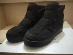 ROXY ロキシー　防水スエード風ブラックスリッポンブーツ