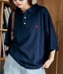 U.S.POLO ASSN 別注ニットポロシャツ　ユニセックスL