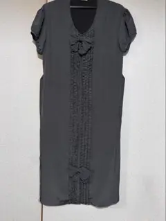 INGEBORGドット柄半袖ロングワンピース インゲボルグ　USED