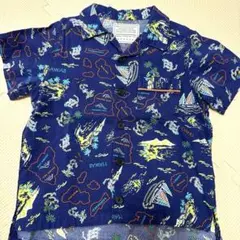BREEZE アロハシャツ サイズ100 ネイビー