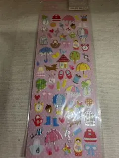 平成レトロ・当時物カラフルなファンシーイラストシール