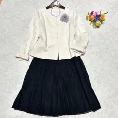 大きいサイズ クミキョク セレモニースーツ ノーカラージャケット 入学式 卒業式