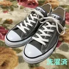 洗濯済 コンバース オールスター チャコールグレー キャンバス ローカット 8