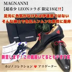 マグナー二 LEONコラボ 限定18足 カジノコレクション アリゲーター 38のサムネイル