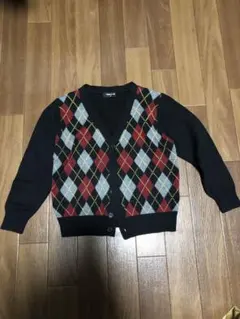 COMME CA ISM アーガイル柄カーディガン 110 120