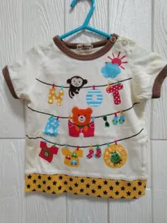 HOTBISCUITS 動物刺繍 Tシャツ80cm