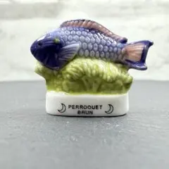 フェーヴ フランス 動物 ブラウン・パロットフィッシュ 魚フェーブ ミニチュア