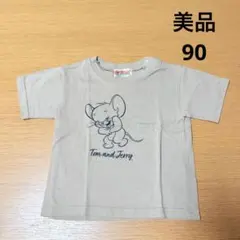美品　トムとジェリー　タフィー半袖Tシャツ 90cm ブラウンベージュのサムネイル