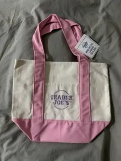 TRADER JOE'S パステルピンクミニトート