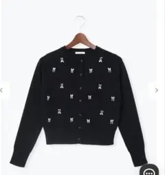 Techichi ビジューニットコンパクトカーディガン