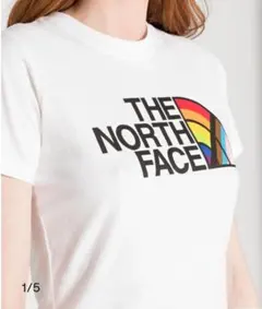 ノースフェイス Tシャツ プライドカラフル Tシャツ キッズXL ウィメンズS