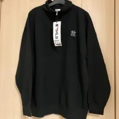 NY Yankees ハーフジップスウェット ブラック