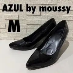 極美品✨️ AZUL by moussy エナメルパンプス ブラック M