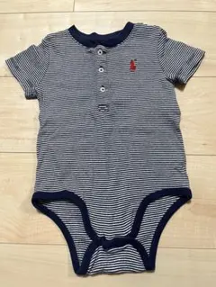 【美品】　Ralph Lauren ストライプロンパース 80cm