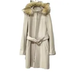 2025 クミキョク スタンダードカラーコート ファー取り外し◯ ベルト L