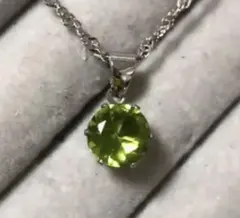 ペリドット シルバーネックレス 925刻印　artificial