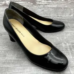 848 【美品】tsumori chisato エナメルパンプス黒 22.5cmのサムネイル