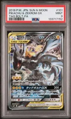 【PSA9】ピカチュウ＆ゼクロムGX SA タッグボルト