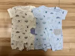 アニマル柄 ロンパース 80cm 半袖 セット