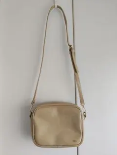 Heather ヘザー ショルダーバッグ ベージュ エナメル