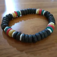 天然木ビーズ ブレスレット ナチュラル素材 ウッドビーズ シンプル