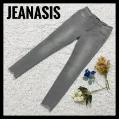 JEANASIS ジーナシス スキニーデニム グレー ダメージ S 細身