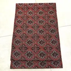 ま*き様 名古屋帯 洒落帯 全通 可愛い 華文様 レトロモダン赤 おしゃれ