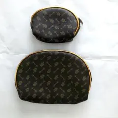 鍵パターンのポーチ2個セット