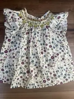 Bonpointチェック柄刺繍入り長袖ブラウス 10a - メルカリ