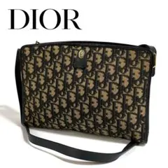 【美品】Dior トロッター 肩掛け ショルダーバッグ ネイビー フランス製