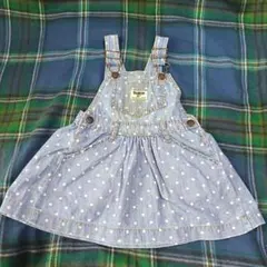 7*5様 OshKosh bgosh水玉模様ブリーチデニムサロペットワンピース9