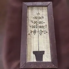 アメリカンカントリー　アンティーク風 木製フレーム 花柄