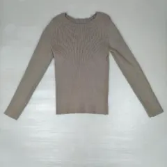 Louere ルエレ ロングTシャツ リブニット Mサイズ ベージュ系のサムネイル