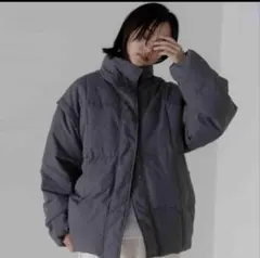 hellam 袖取り外し2WAYダウンジャケット チャコールグレー