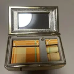 チェック柄 ジュエリーボックス オルゴール
