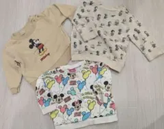 ミッキーマウス スヌーピー トレーナー 3点セット プティマイン ユニクロ