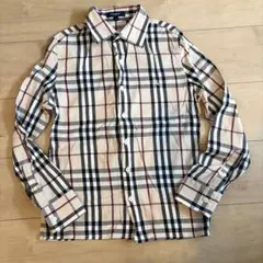 BURBERRY LONDONチェック柄 長袖シャツ　ベージュ　バーバリーS