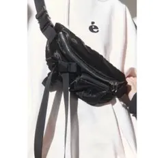 エピヌ　ウェストポーチ　é ribbon satin 2way body bag