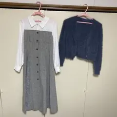 axes femmeワンピースとカーディガン