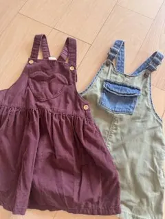 値下げ　ジャンバースカートセット