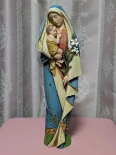 キリスト教 子羊と聖母マリア像 彫刻 彫像 高さ30cm - メルカリ