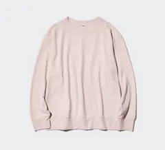 ユニクロ 【未使用】ソフトニットフリースクルーネックT ピンクベージュ XL