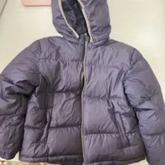 紫色 ダウンコート 取り外しフード付き　ビームス