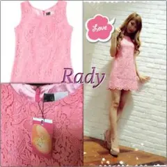 美品Rady♡ピンクレースミニワンピ♡