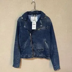 【本日限りSALE】新品未使用　ZARA ダブルライダース デニムジャケット
