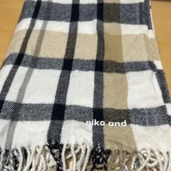 niko and ... チェック柄マフラー