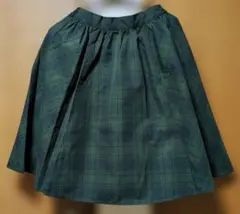 【earthmusic＆ecology】 チェック柄 フレアスカート