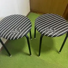 昭和レトロ 丸椅子 スツール 花柄 レトロポップ 木製 チェア - メルカリ