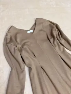 キャメル ロングワンピース